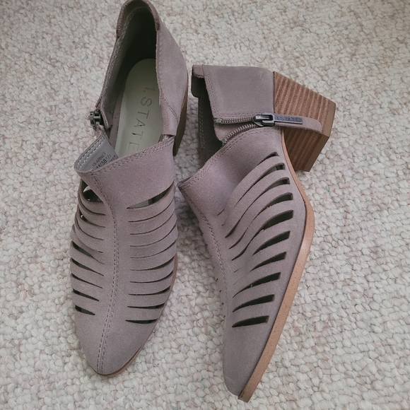 1.State Arnet Leather Gray Booties - Picture 2 of 8